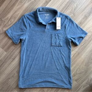 Goodfellow & Co Velour Slate Blue Polo with Pocket